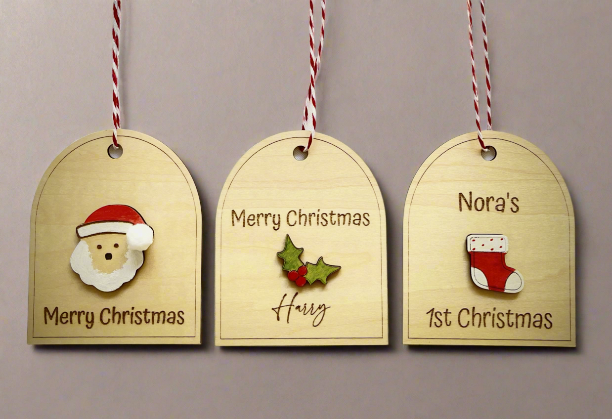 Personalised Christmas Gift Tags | Baby's 1st Christmas | Christmas Decor | Christmas keep sake