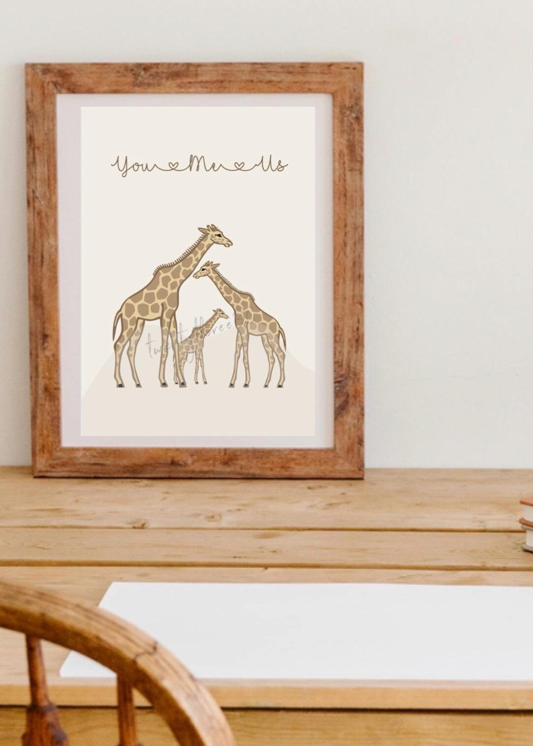 Family Of Giraffes | Nursery Wall Art
