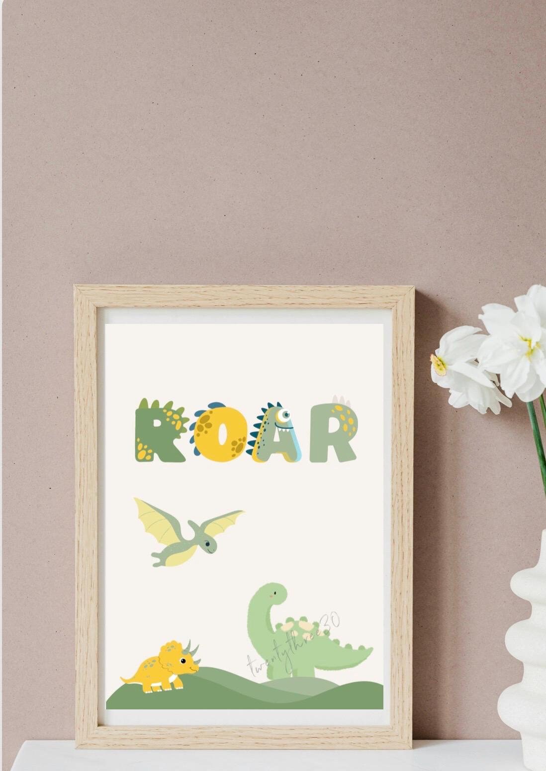 Dinosaur Roar Print | Wall Art