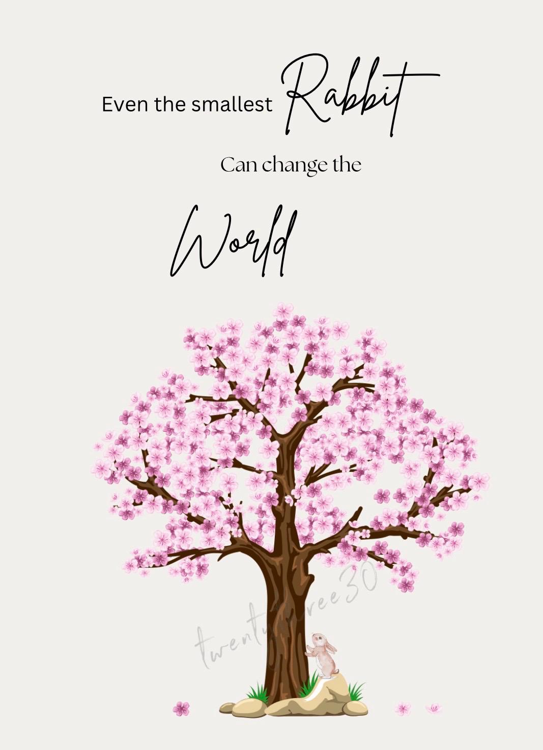 Inspirational Rabbit Wall Print | Children's Bedroom Wall Print