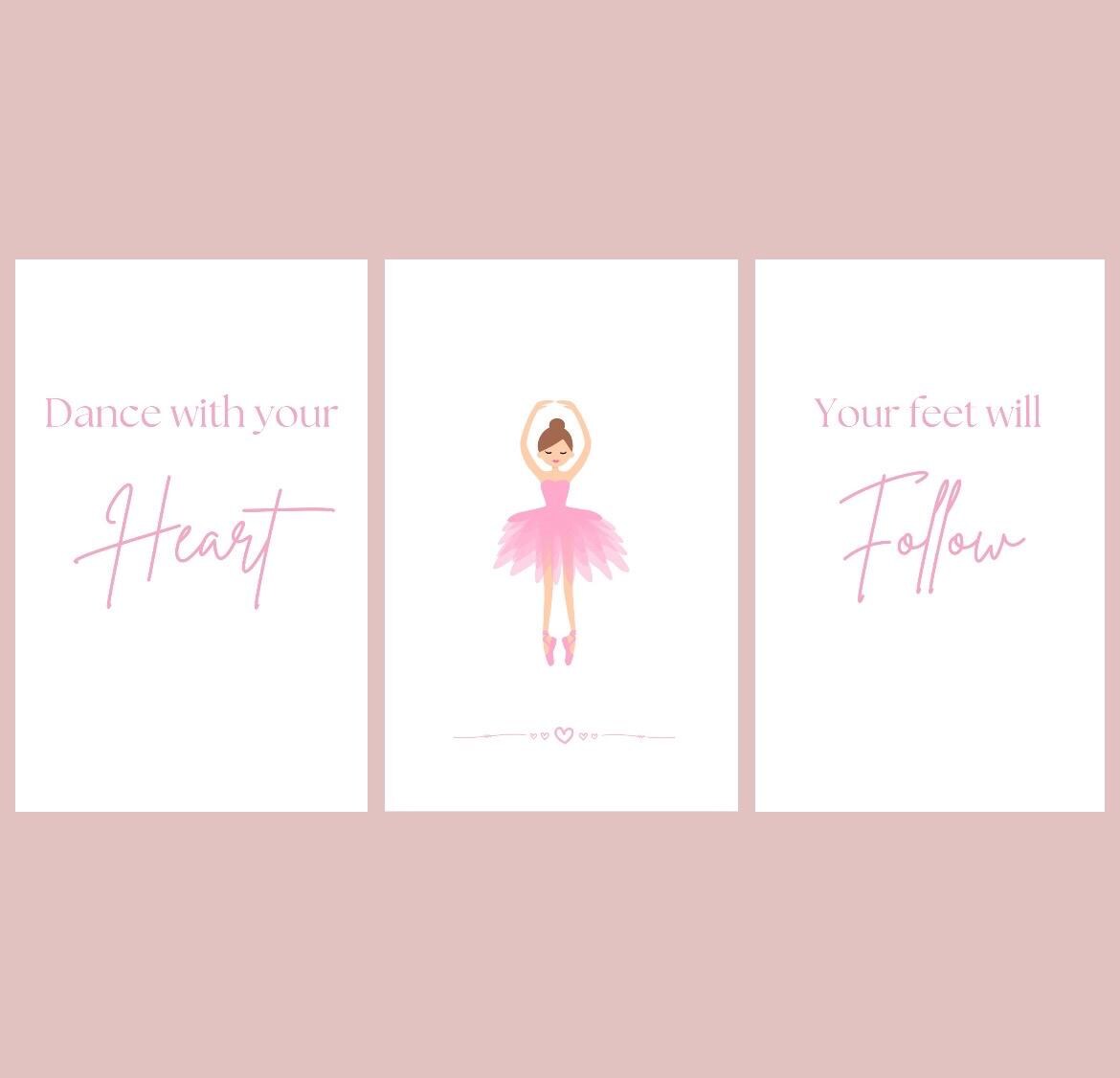 Inspirational Ballerina | Wall Art | Digital Download | 3 Prints