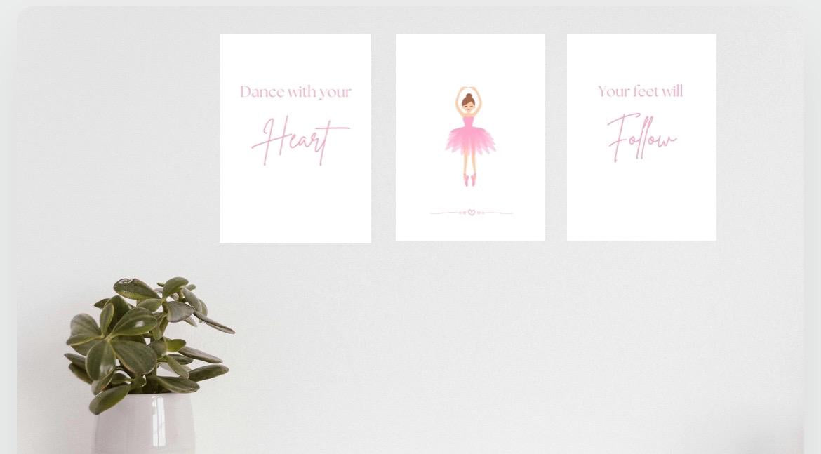 Inspirational Ballerina | Wall Art | Digital Download | 3 Prints