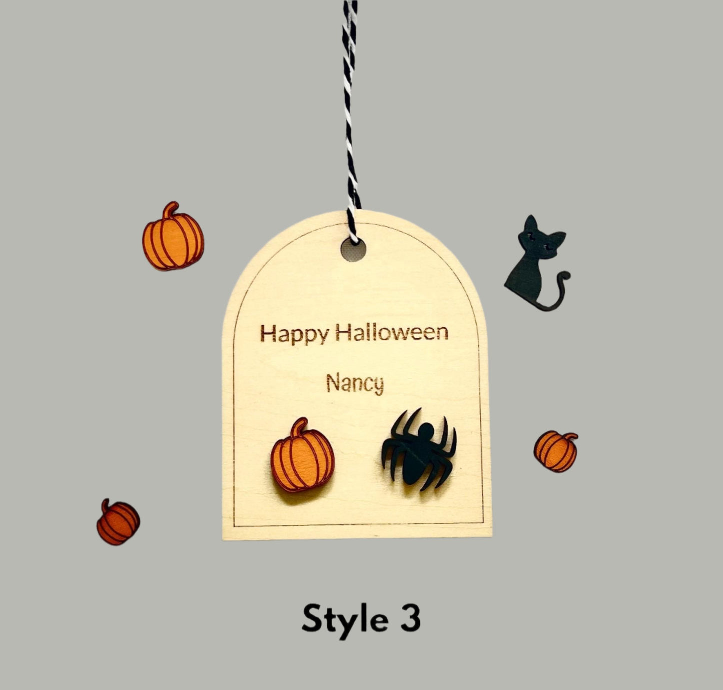 Personalised Halloween Gift Tag | Boo Box | Trick Or Treat | Spider Cat Bat Pumpkin | Halloween Gift | My 1st Halloween