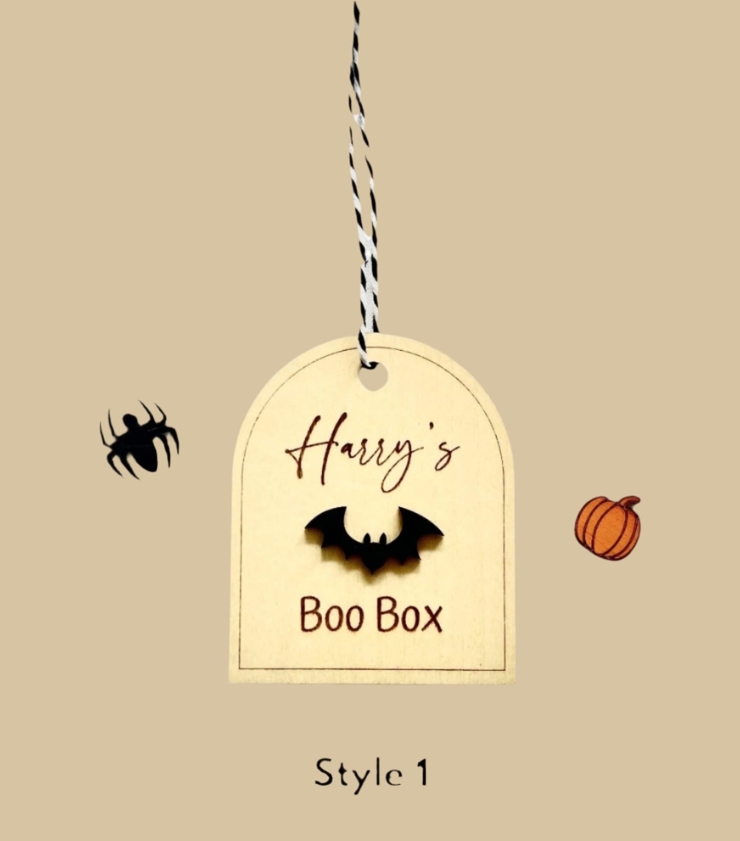 Personalised Halloween Gift Tag | Boo Box | Trick Or Treat | Spider Cat Bat Pumpkin | Halloween Gift | My 1st Halloween