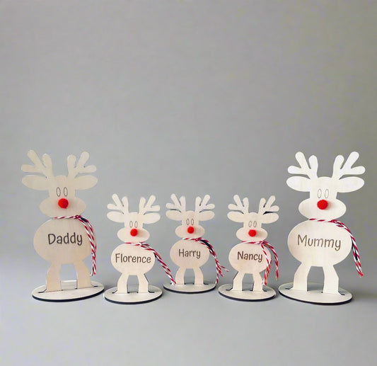 Personalised Reindeer Place Setting | Christmas | Rudolf | Home Décor | Handcrafted | Wood | Reindeer Ornaments | Christmas Table Décor