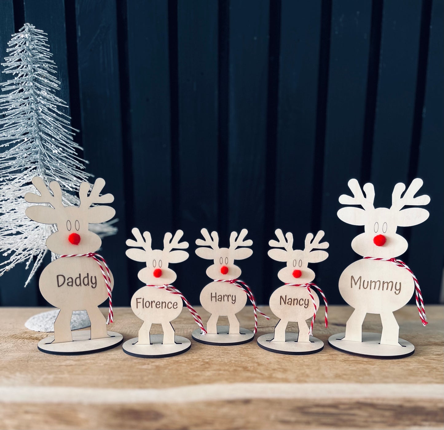 Personalised Reindeer Place Setting | Christmas | Rudolf | Home Décor | Handcrafted | Wood | Reindeer Ornaments | Christmas Table Décor