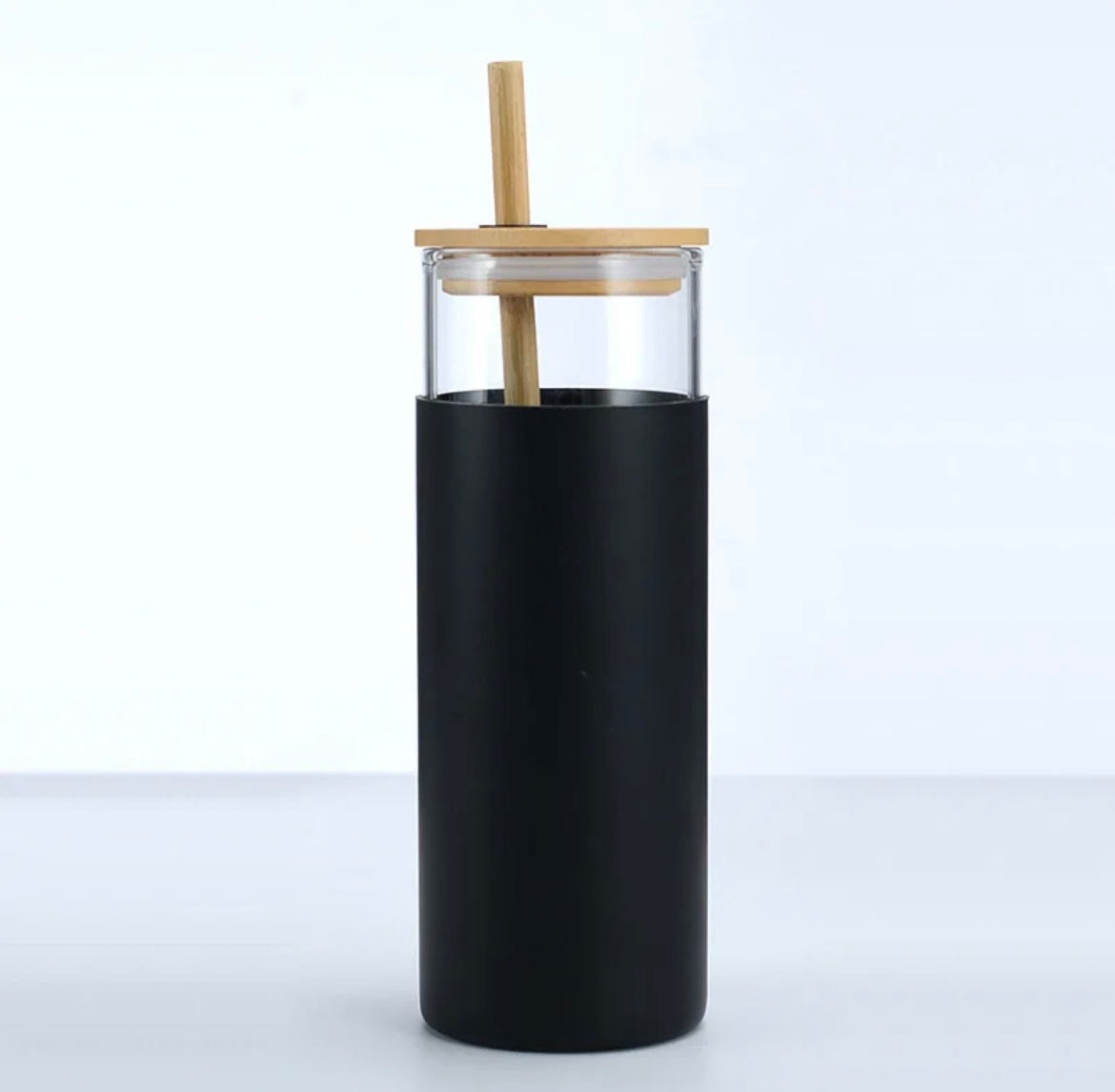 Drinks Cup | Bamboo & Glass Tumbler | Bamboo lid and straw | Silicone | Eco friendly Reusable | Water bottle | personalised