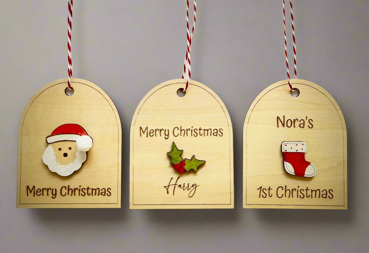 Personalised Christmas Gift Tags | Baby's 1st Christmas | Christmas Decor | Christmas keep sake