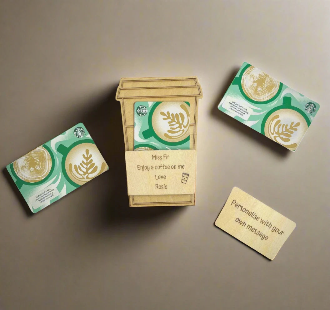 Wooden Gift Card Holder | Coffee Gift | Money Holder | Drinks Gift | Personalised Gift