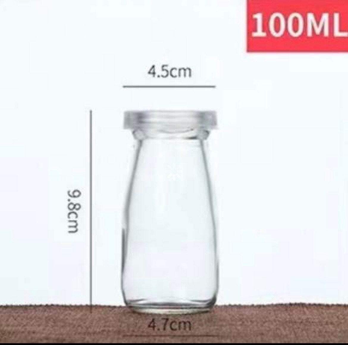 Mini Santa’s Milk Bottles With Lid & Straw | Glass