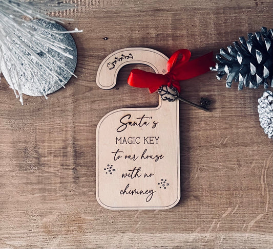 Santa's Magic Key | Brass Key | Door Hanger