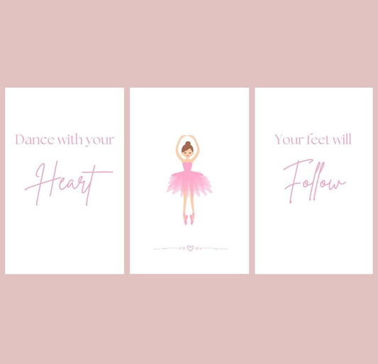 Inspirational Ballerina | Wall Art | Digital Download | 3 Prints